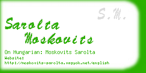 sarolta moskovits business card